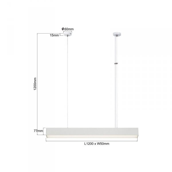 Lampa wisząca Luci M LED CCT Tuya biała LP-1401/1P M WH Smart