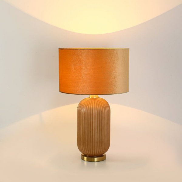 LAMPA STOŁOWA SZKLANA ZŁOTA GLAMOUR DO SALONU NA KOMODĘ LIGHT PRESTIGE TAMIZA  LP-1515/1T big gold
