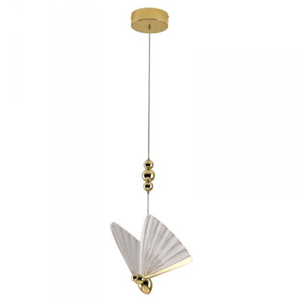 LIGHT PRESTIGE MARIPOSA LP-1715/1P LAMPA WISĄCA ZŁOTA LED MOTYL WAŻKA DESINGERSKA DEKORACYJNA