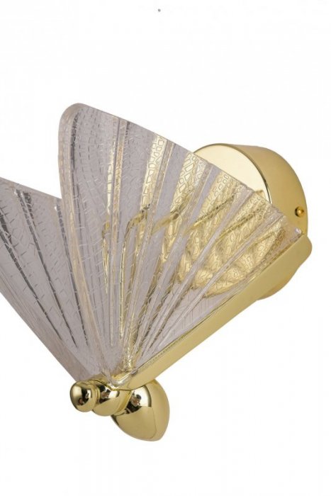 LIGHT PRESTIGE MARIPOSA LP-1715/1W KINKIET ZŁOTY DEKORACYJNY MOTYL WAŻKA DESINGERSKI