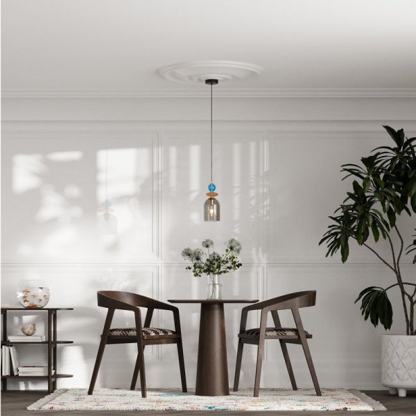 LAMPA WISZĄCA SZKLANA BURSZTYNOWA DO SALONU KUCHNI JADALNI NAD STÓŁ LIGHT PRESTIGE TROPEA LP-2004/1P M AM