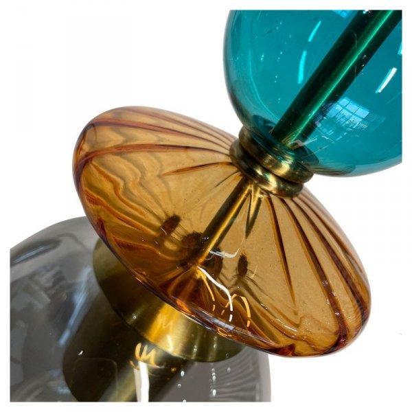 LAMPA WISZĄCA SZKLANA KOLOROWA DYMIONY KLOSZ NAD STÓŁ DO SALONU KUCHNI JADALNI LIGHT PRESTIGE TROPEA  LP-2004/1P M SM
