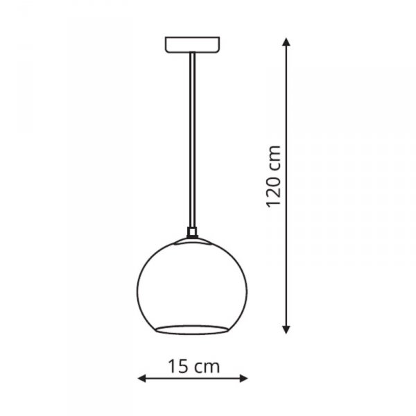 LAMPA WISZĄCA MIEDZIANA KULA LIGHT PRESTIGE LIGHT PRESTIGE LP-2014/1P mała
