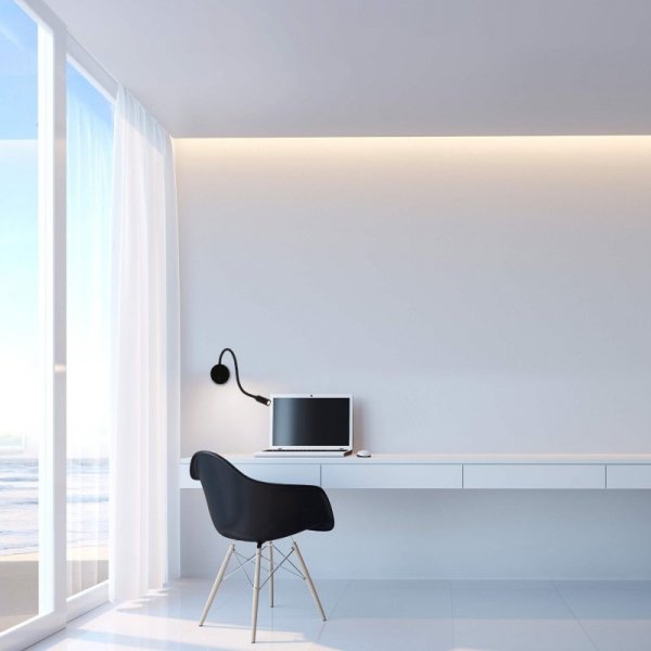 KINKIET CZARNY LED NA GIĘTKIM WYSIĘGNIKU REGULOWANY Z WŁĄCZNIKIEM DO CZYTANIA DO SYPIALNI LIGHT PRESTIGE SENISE LP-2021/1W BK