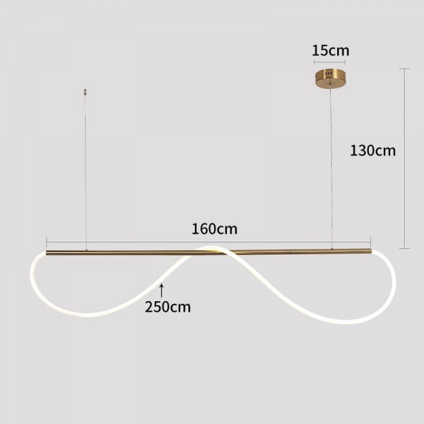 LAMPA WISZĄCA LED NOWOCZESNA WĄŻ LED NAD STÓŁ DO KUCHNI JADALNI SALONU LIGHT PRESTIGE MELECA LP-2345/1P M BK