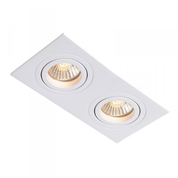 OCZKO HALOGENOWE OPRAWKA WPUSZCZANA PODWÓJNA BIAŁA LIGHT PRESTIGE METIS LP-2780/2RS WH