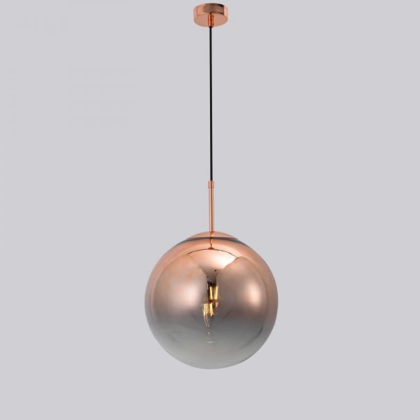 LAMPA WISZĄCA KULA MIEDZIANA 30CM SZKLANA LIGHT PRESTIGE PALLA LP-2844/1P MI