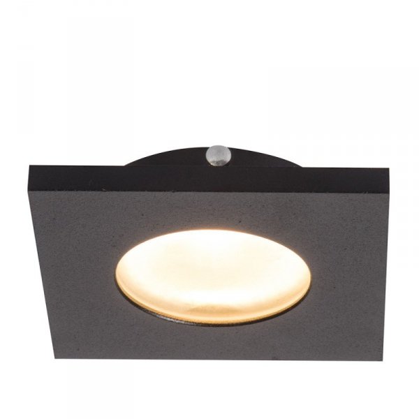 OPRAWKA HALOGENOWA WPUSZCZANA OCZKO KWADRATOWE HERMETYCZNE CZARNE DO ŁAZIENKI LIGHT PRESTIGE LAGOS IP65  LP-440/1RS BK square