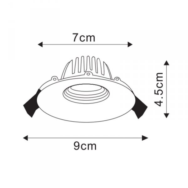 Oczko podtynkowe Orion 1xLED czarna LP-4434/1RS BK