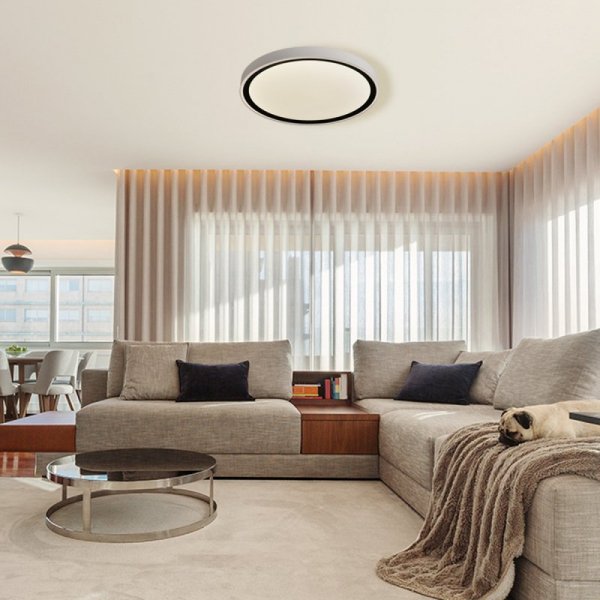 PLAFON LED HERMETYCZNY IP54 CZARNY OKRĄGŁY 30CM 4000K BARWA NEUTRALNA DO ŁAZIENKI HOLU KORYTARZA LIGHT PRESTIGE VEGAS LP-550/1C S 4BK