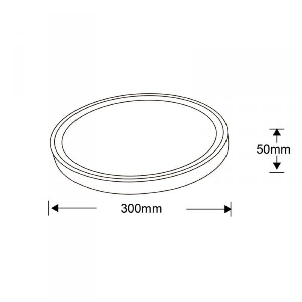PLAFON LED HERMETYCZNY IP54 CZARNY OKRĄGŁY 30CM 4000K BARWA NEUTRALNA DO ŁAZIENKI HOLU KORYTARZA LIGHT PRESTIGE VEGAS LP-550/1C S 4BK