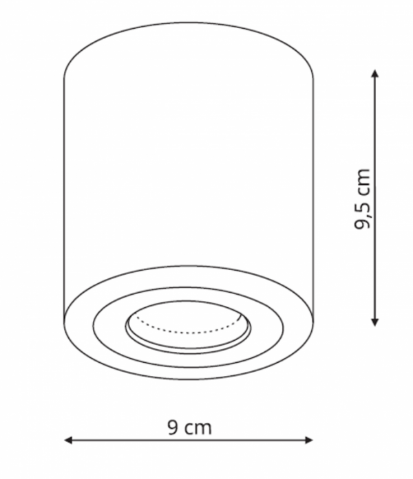 OPRAWA NATYNKOWA TUBA BIAŁA SPOT IP65 HERMETYCZNA DO ŁAZIENKI SPOT LIGHT PRESTIGE FARO LP-6510/1SM XL WH