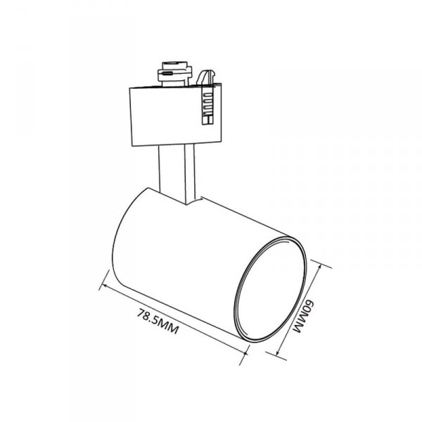 REFLEKTOR DO SZYNOPRZEWODU CZARNY LIGHT PRESTIGE SNOW 1-FAZOWY  LP-731/1R BK