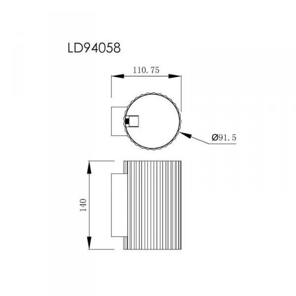 KINKIET BIAŁY METALOWY TUBA ŚWIECI GÓRA DÓŁ LIGHT PRESTIGE TOKIO LP-787/1W WH