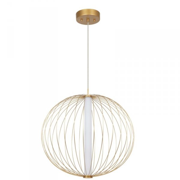 LAMPA WISZĄCA LED KULA ZŁOTA DUŻA 40CM DO SALONU  POKOJU BARWA CIEPŁA 3000K LIGHT PRESTIGE TREVISO LP-798/1P L3 GD