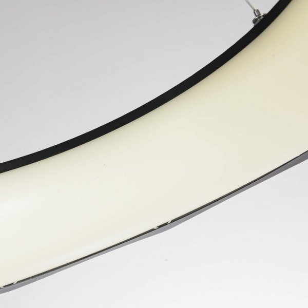 LAMPA WISZĄCA CZARNA RING KOŁO OBRĘCZ DEKORACYJNA LED OKRĄGŁA DO SALONU SYPIALNI POKOJU LIGHT PRESTIGE REUS LP-8069/1P LED BK