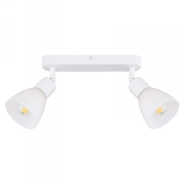 LAMPA SUFITOWA PLAFON SPOT REFLEKTOR BIAŁY SZKLANE KLOSZE LIGHT PRESTIGE MALTA LP-877/2W WH