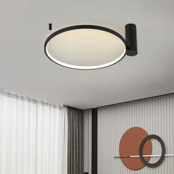 LIGHT PRESTIGE RING LP-909/1C S BK PLAFON SUFITOWY KOŁO OBRĘC CZARNY 3000K 60CM