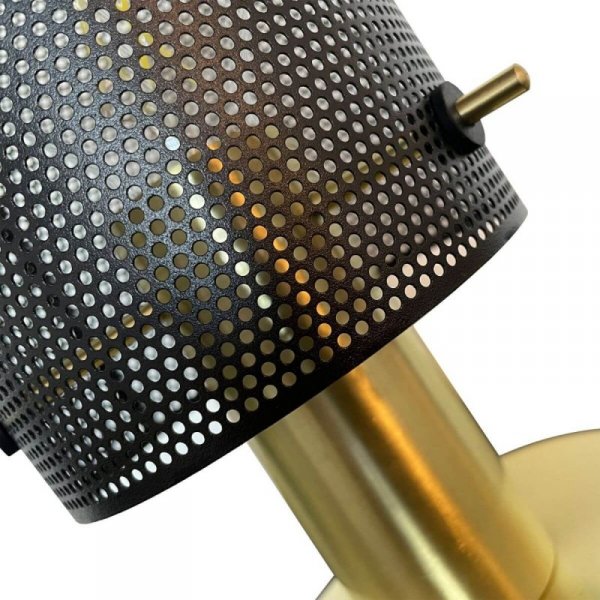 LAMPKA NOCNA STOŁOWA CZARNO ZŁOTA NOWOCZESNA LIGHT PRESTIGE TIRANA  LP-945/1T BK