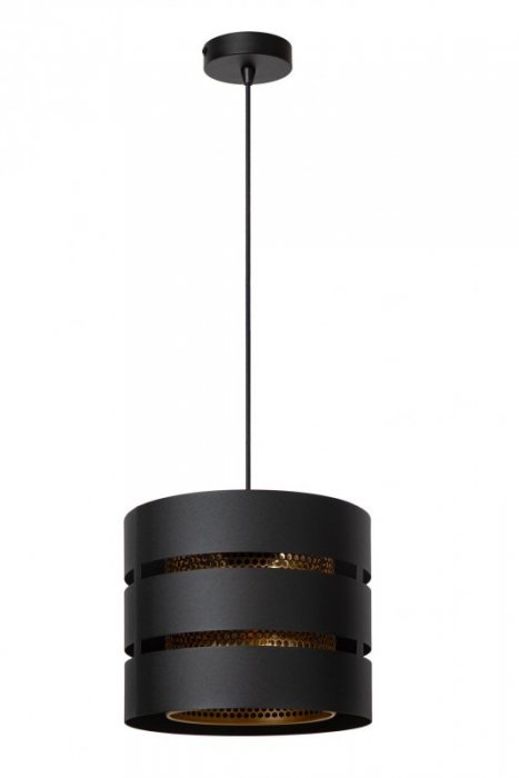 LAMPA NOWOCZESNA METALOWA CZARNO ZŁOTA LUCIDE ROSAS 21433/01/30