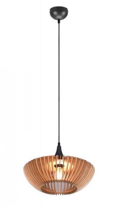 LAMPA WISZĄCA DREWNIANA BRĄZOWA BOHO NATURAL EKO DO SALONU SYPIALNI NAD STÓŁ COLINO 315900142 TRIO