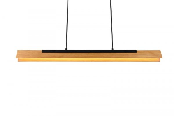 LAMPA WISZĄCA DREWNIANA LISTWA BELKA DOTYKOWA WŁĄCZANA NA DOTYK ŚCIEMNIALNA NAD STÓŁ DO KUCHNI JADALNI KERALA 341610132 TRIO