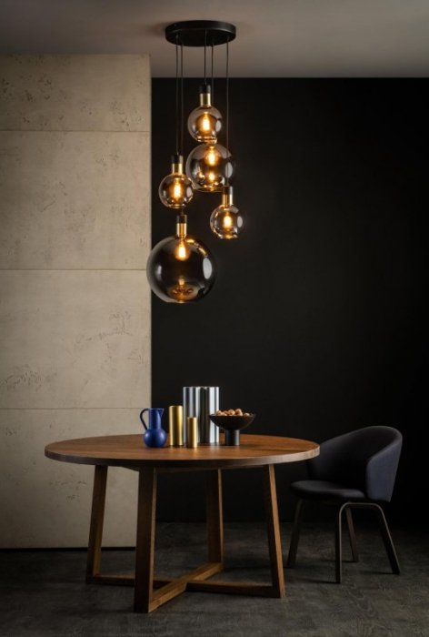 LAMPA WISZĄCA SZKLANA KULA DO KUCHNI SYPIALNI JADALNI LUCIDE JULIUS 34438/05/65