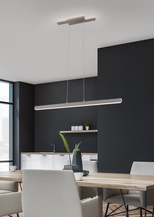 LAMPA WISZĄCA NOWOCZESNA LISTWA LED NAD STÓŁ DO JADALNI KUCHNI BELFAST 375510407 TRIO