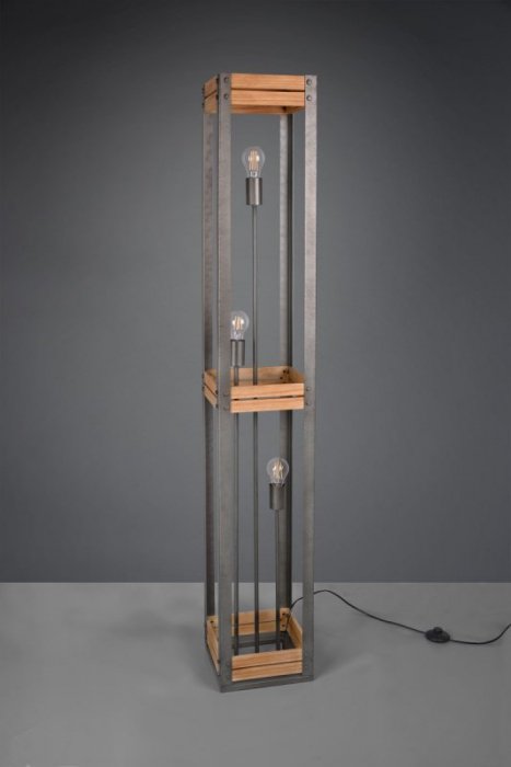 LAMPA LOFT W STYLU INDUSTRIALNYM DREWNIANA KHAN 405500367 TRIO