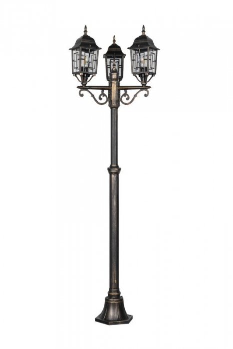 LAMPA ZEWNĘTRZNA OGRODOWA KLASYCZNA STARE ANTYCZNE ZŁOTO  VOLTURNO 405960328 TRIO