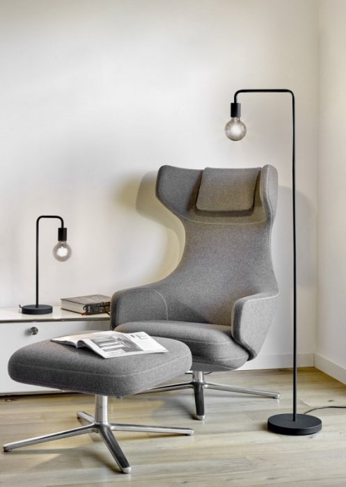 LAMPKA STOŁOWA NOCNA CZARNA INDUSTRIALNA LOFT EDIOSN DO SALONU SYPIALNI DIALLO 508000132 TRIO