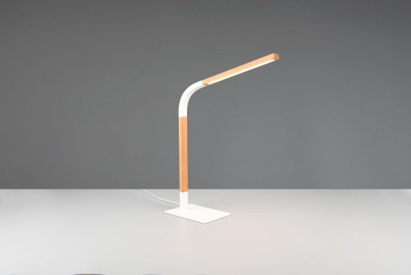 LAMPKA STOŁOWA BIURKOWA NOWOCZESNA LED Z DREWNEM NORRIS 545210131 TRIO