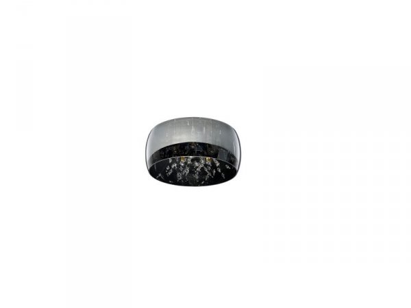 LAMPA SUFITOWA SZKLANA W STYLU GLAMOUR DEKORACYJNA DO SALONU SYPIALNI KLOSZ LUSTRSZANY GRAFITOWY CRYSTEL 616700306 TRIO