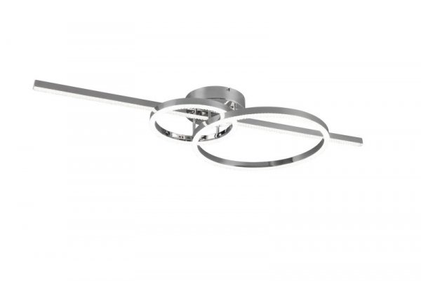 LAMPA SUFITOWA PLAFON LED NOWOCZESNY CHROM Z PILOTEM STEROWANIA ŚCIEMNIALNY DO SALONU SYPIALNI KUCHNI MONTILLA 643010306 TRIO