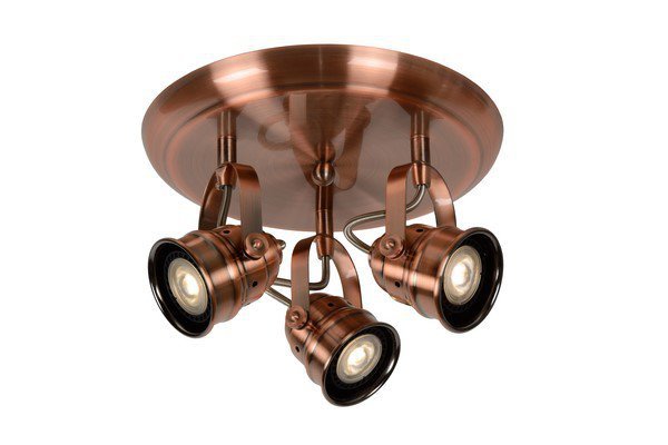 LAMPA PLAFON SPOT REFLEKTOR MIEDZIANA LUCIDE CIGAL 77974/15/17