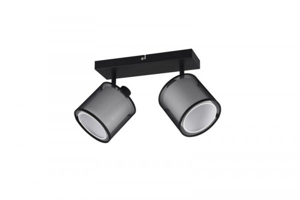 PLAFON SPOT KINKIET CZARNY REGULOWANY Z ABAŻUREM BURTON 811400232 TRIO
