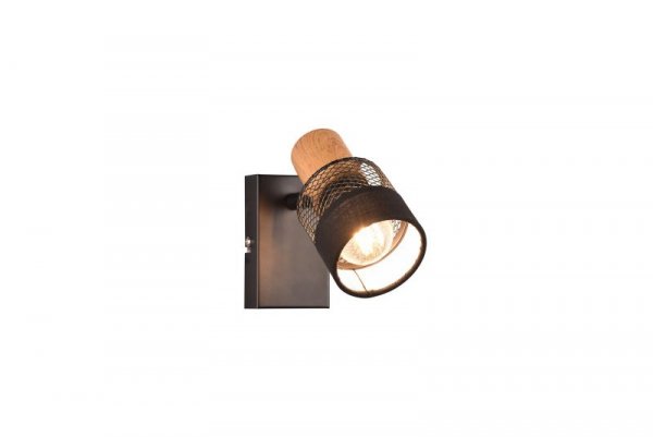 KINKIET SPOT REFLEKTOR CZARNY METALOWY INDUSTRIALNY DO SALONU SYPIALNI POKOJU NANDINI 811700132 TRIO