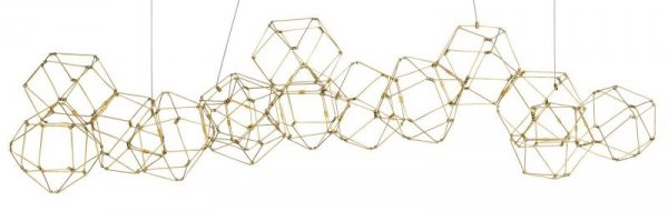 LAMPA WISZĄCA LED NOWOCZESNA ZŁOTA DEKORACYJNA DESINGERSKA NAD STÓŁ DO SALONU JADALNI LUCES EXCLUSIVAS ASIS LE41326