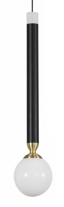 LAMPA WISZĄCA CZARNO ZŁOTA KULA BIAŁA SZKLANA LUCES EXCLUSIVAS UNION LE41810