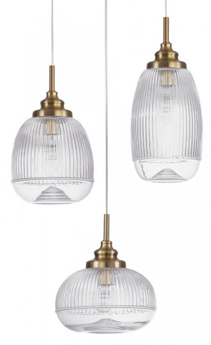 LAMPA WISZĄCA NOWOCZESNA SZKLANA ZŁOTA DO KUCHNI JADALNI NAD STÓŁ LUCES EXCLUSIVAS AHIGAL LE41853
