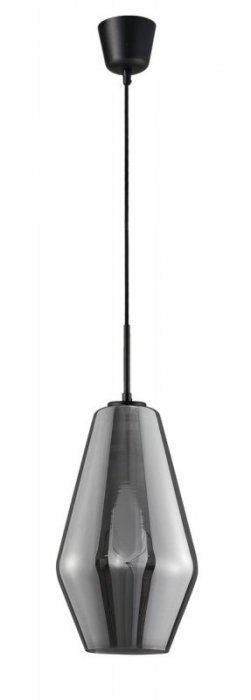 LAMPA WISZĄCA CZARNA KLOSZ SMOKY GRAFITOWY SZKLANY LUCES EXCLUSIVAS CANETE LE41938