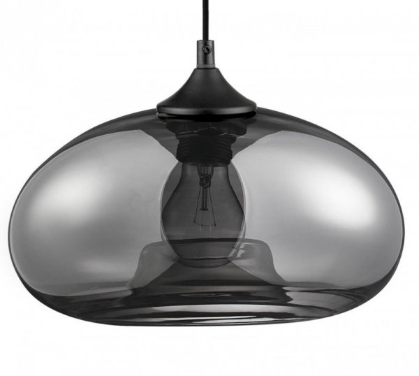 LAMPA WISZĄCA GRAFITOWY SZKLANY KLOSZ DO KUCHNI JADALNI SALONU NAD STÓŁ LUCES EXCLUSIVAS CANTOS LE41941