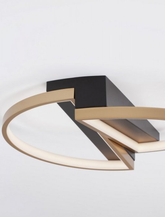 PLAFON LED NOWOCZESNY CZARNO ZŁOTY LUCES EXCLUSIVAS CROIX LE42658