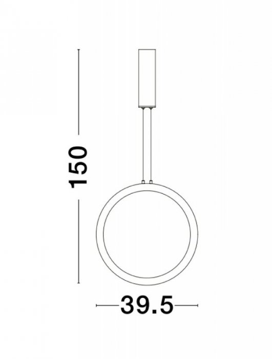 LAMPA WISZĄCA KOŁO RING PIONOWE DO SALONU JADALNI KUCHNI NAD STÓŁ LUCES EXCLUSIVAS AUTLAN LE42771