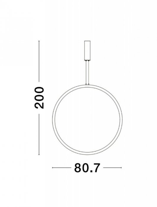 LAMPA WISZĄCA KOŁO RING PIONOWE DO SALONU JADALNI KUCHNI NAD STÓŁ LUCES EXCLUSIVAS AUTLAN LE42773