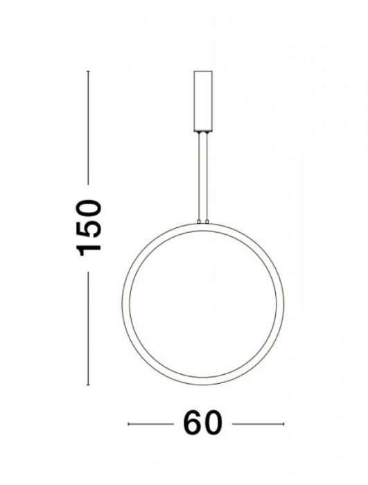 LAMPA WISZĄCA KOŁO RING PIONOWE DO SALONU JADALNI KUCHNI NAD STÓŁ LUCES EXCLUSIVAS AUTLAN LE42775