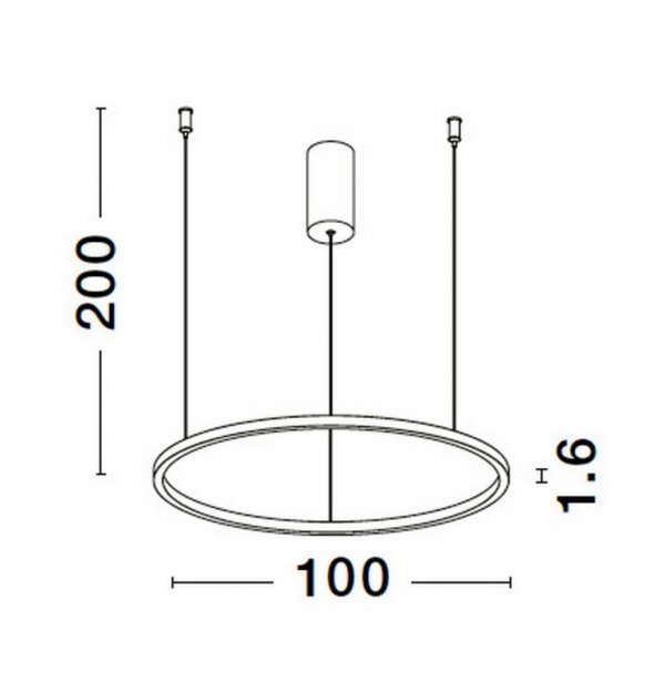 LAMPA WISZĄCA KOŁO RING OBRĘCZ LED NOWOCZESNA DO KUCHNI JADALNI SALONU LUCES EXCLUSIVAS TOLUCA LE42788