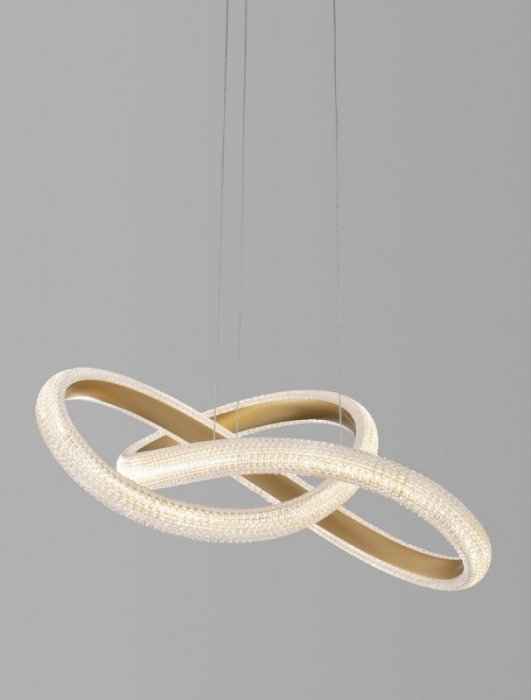LAMPA WISZĄCA LED ZŁOTA RINGI DEKORACYJNE GLAMOUR DO SALONU SYPIALNI LUCES EXCLUSIVAS AMECA LE42816