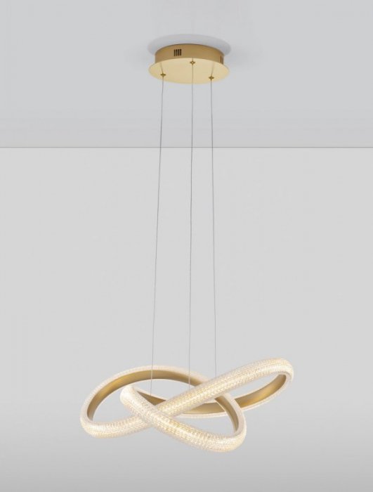 LAMPA WISZĄCA LED ZŁOTA RINGI DEKORACYJNE GLAMOUR DO SALONU SYPIALNI LUCES EXCLUSIVAS AMECA LE42816