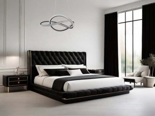 LAMPA WISZĄCA LED CZARNE KOŁA RINGI DEKORACYJNE GLAMOUR DO SALONU SYPIALNI LUCES EXCLUSIVAS TEPIC LE42820